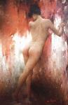 Nude in oil