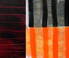 Red into orange, Painting